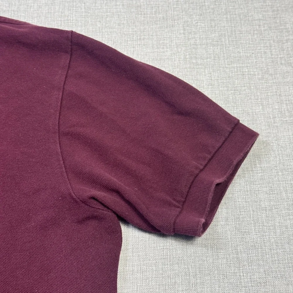 Polo By Ralph Lauren Polo Shirt Mens Large Burgundy Cotton Classic Embroidered